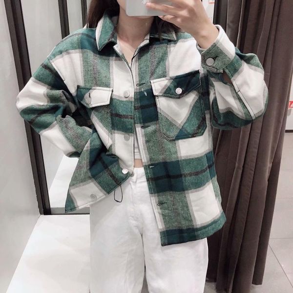 

women's jackets fall jacket women plus size outerwear womens winter korean coats and plaid ladies oversized loose, Black;brown