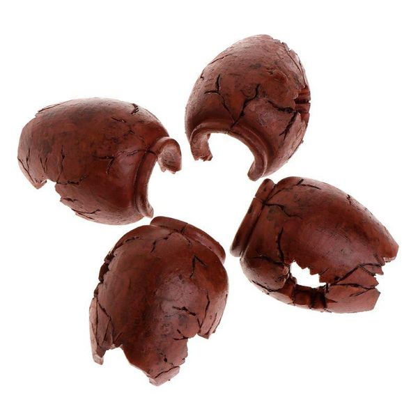 

decorations 4pcs aquarium pot tile hide cave for fish tank reptile case toys resin decoration ornament shrimp play decor artificial