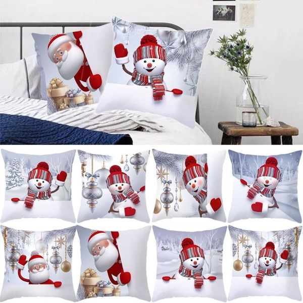 

pillow case room car decorative home decor xmas gifts polyester pillowcase christmas cases cushion cover covers