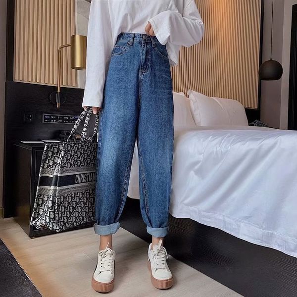 

jeans f5298 women's fashion high waisted and thin in spring autumn of 2021, Blue