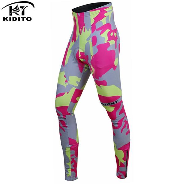 

racing pants kiditokt 2021 pro winter thermal cycling with 3d coolmax gel padded bike trousers mountain bicycle tights for men, Black;blue