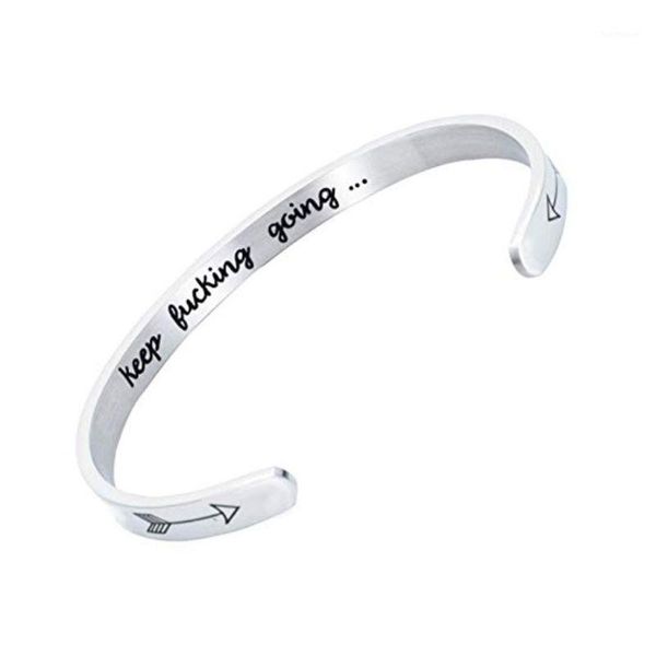 

stainless steel alphabet women men c-shape bangles girls boys gift1, Black