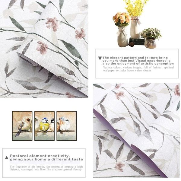 

waterproof and moisture-proof warm bedroom garden floral wallpaper 72xd wallpapers