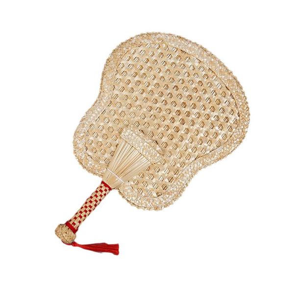 

other home decor 1 pc portable big cattail fan for summer durable wheat straw
