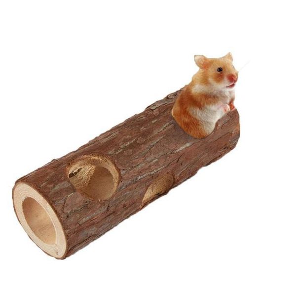 

small animal supplies creative wooden tunnel practice tube chewing toy ferret hamster guinea pig pet ornaments