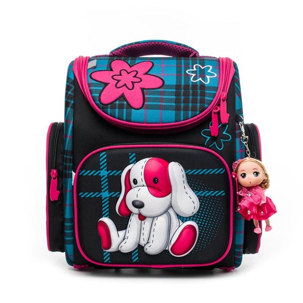 

school bags a3139 kids 3d orthopedic schoolbag backpack for girls cartoon satchel dog pattern children knapsack mochila escolar