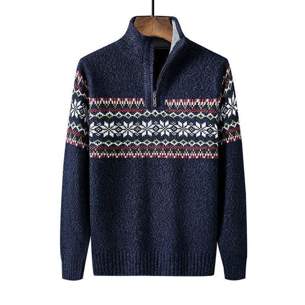 

size xxxl 4xl 5xl 6xl sweater male autumn zipper half turtleneck pullover knitted sweater men clothing christmas jumpers 210929, White;black