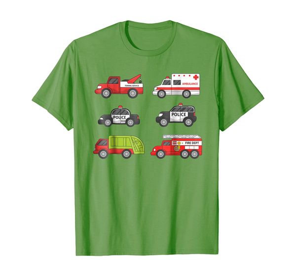 

Emergency Vehicles Fire Truck Police Car Ambulance Shirt, Mainly pictures