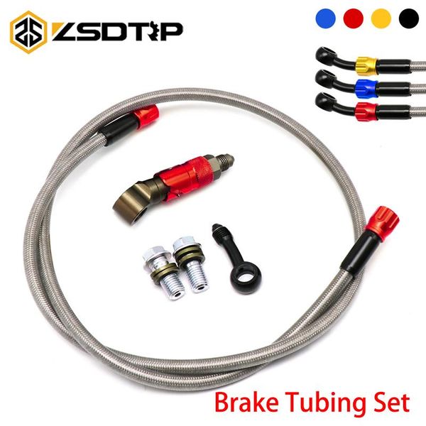 

motorcycle brakes zsdtrp universal an3 brake line connector guards + 28 degree colorful hydraulic reinforced or clutch oil hose