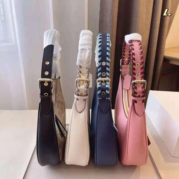 

evening bags brand designer this summer fashion leather lychee pattern woven handles ladies all-match shoulder bag handbag underarm