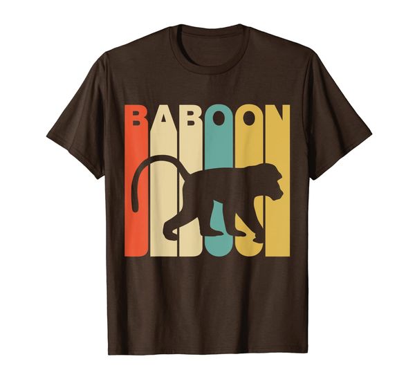 

vintage style baboon silhouette t-shirt, White;black