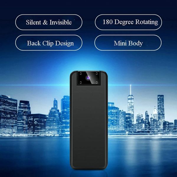 

cmos body worn camera hd car dvr video security cam ir night vision back clip magnetic mini camcorders police