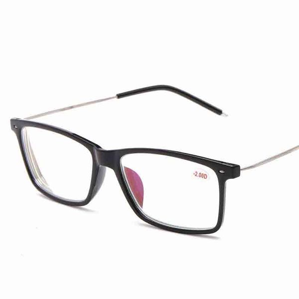 

sunglasses super light square finished product nearsighted glasses men women simple ultra-clear optical elasticity metal frame ag29, White;black