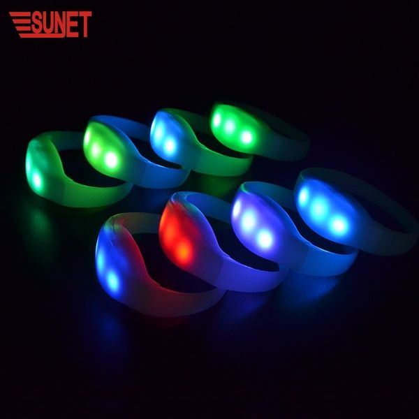 

2020 new led voice led bracelet 3-lamp bright remote control unified luminous