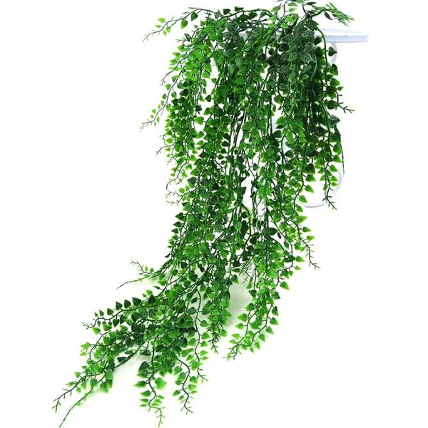 

82cm artificial green plant vines wall hanging fake leaves for home garden decoration simulation orchid flower rattan decorative flowers & w