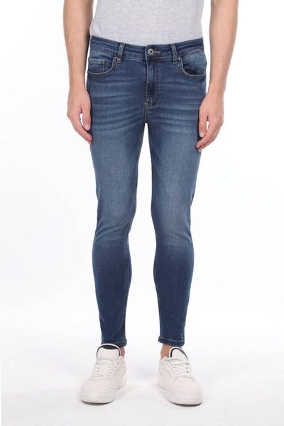 

men's jeans male navy blue skinny fitjean pants