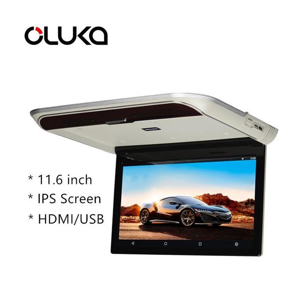 

car video 11.6inch type roof mount monitor movie musice multi-media player with hdmi usb port tf card slot