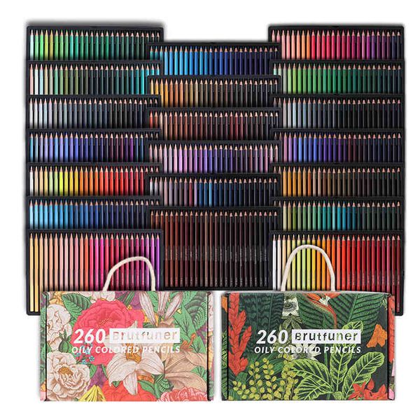 

color 520 painting pencil oily pen gift box set art lead tools, Black;red