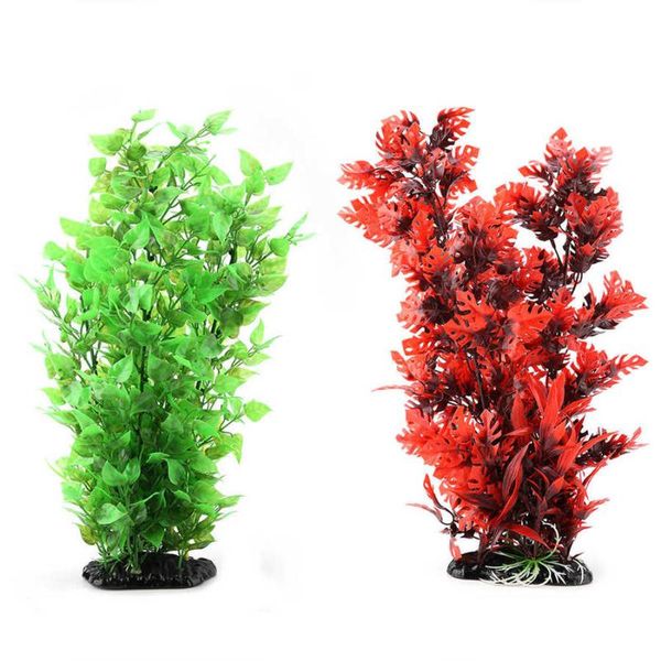 

decorations artificial plastic water grass green plant ornament for fish tank aquarium 40cm