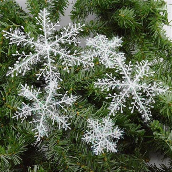 

christmas decorations wynlzq white plastic fake snowflake party hanging pendants year xmas tree ornaments window decoration children kid1