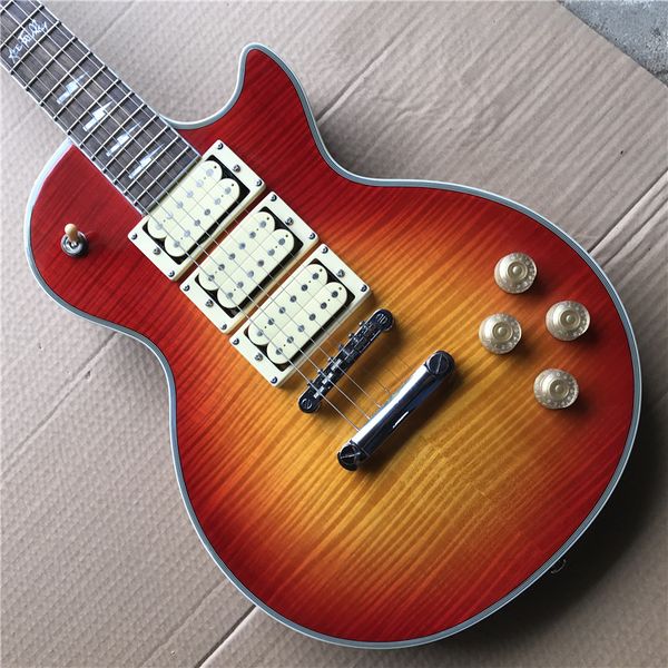 

in stock sunburst ace frehley mahogany body electric guitar made inchina with beautiful and wonderful