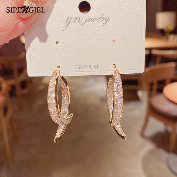 

stud sipengjel fashion cubic zircon removable earrings personality creativity gold geometric for women jewelry 2021, Golden;silver