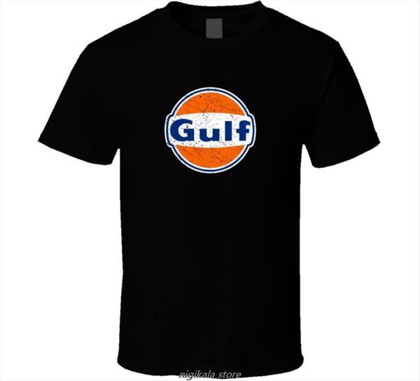 

gulf oil logo cool discout men t shirt fashion officia brand, White;black