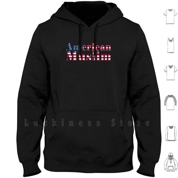 

american muslim hoodies men's & sweatshirts, Black