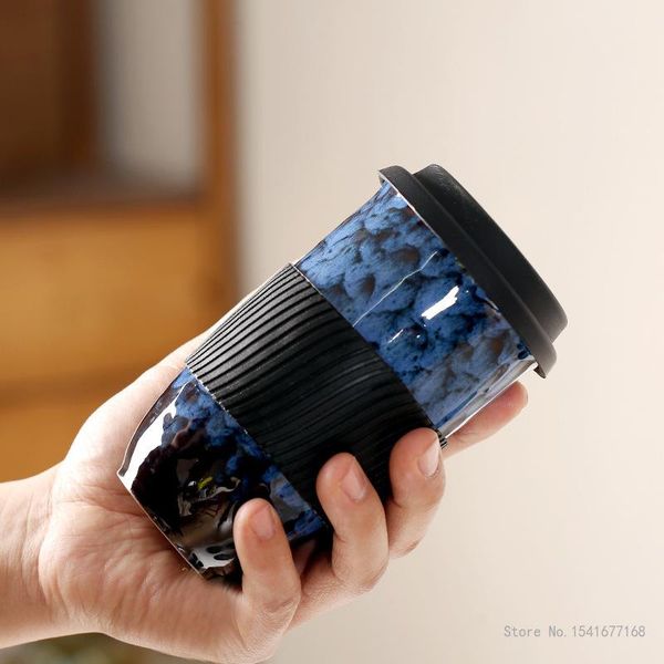 

mugs ceramic kiln variable mug with lid portable couple coffee cup water milk tea gift