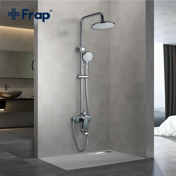 

frap bath shower faucets set bathtub mixer faucet rainfall tap chrome bathroom head exposed sets