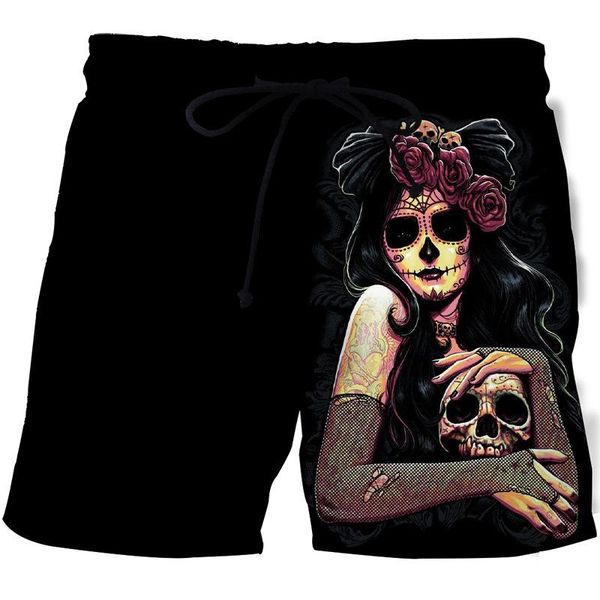 

men's swimwear summer horror zombie 3d printed shorts straight beach pants