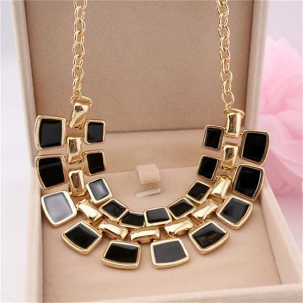 

necklace women's exaggerated square necklace short necklace yiwu fashion jewelry, Silver