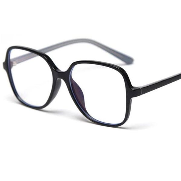 

fashion sunglasses frames square oversized glasses frame women classic vintage eyeglasses men optical computer transparent, Black