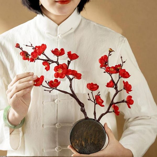 

artificial plum blossom simulation plant wedding office silk flower bouquet po props decoration decorative flowers & wreaths