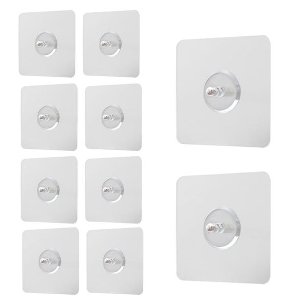 

10pcs 8mm strong viscose hole-installation pendant seamless nail stainless steel screw patch wall sticker hooks & rails