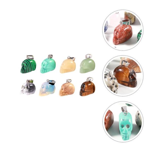 

pendant necklaces 8pcs stone craft pendants jewelry accessories diy, Silver