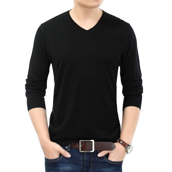

men s lightweight merino wool v-neck sweater, White;black
