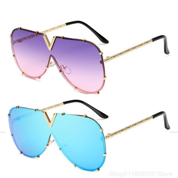 

arrival women brand designer men luxury mirror sunglass v oversize clear female sun glass eyeglass flat sunglasses, White;black