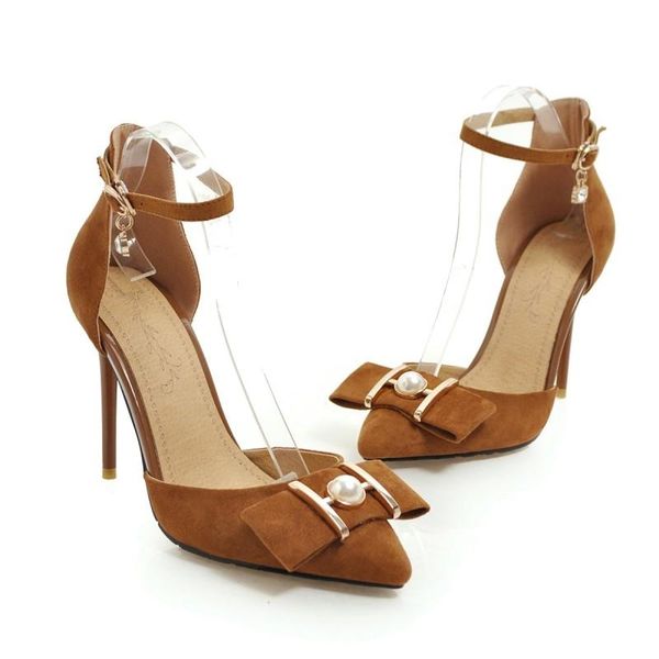 

plus size pointed decorative sandals high heels women shoes woman summer ladies, Black