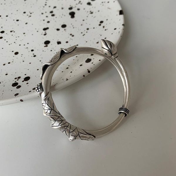 

bangle miuoxion wholesale retro lotus bracelet fashion personality punk party jewelry for women feature namour charm gift all seasons, Black