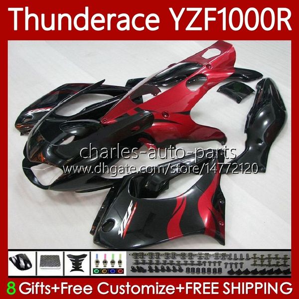 Corpi per YAMAHA YZF1000R Thunderace YZF 1000R 1000 R 96-07 Carrozzeria 87No.17 YZF-1000R 96 97 98 99 00 01 02 07 YZF1000-R 1996 2003 2004 2005 2006 2007 Carenatura Fiamma rossa s