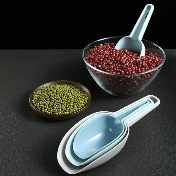 

spoons 3 multifunctional frosted plastic ice measuring spoons, candy rock sugar for party dessert self-service cream tools