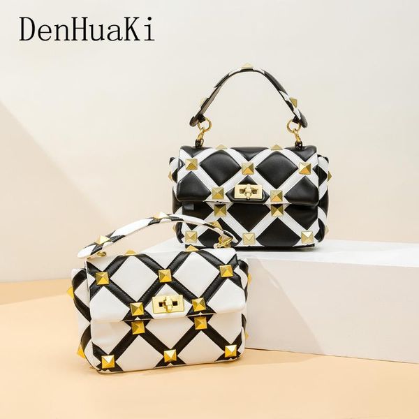 

evening bags luxury designer brand purses and handbags for women vintage rivet shoulder messenger bag women's purse female high quality