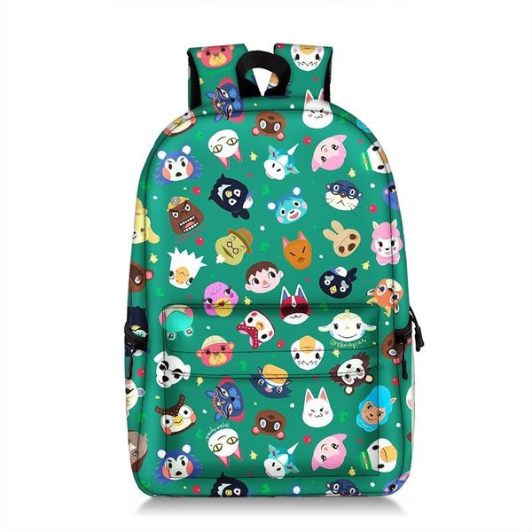 

backpack 17 inch animal crossing school bag for teenage girl boy children knapsack daypack women men travel lapbags college