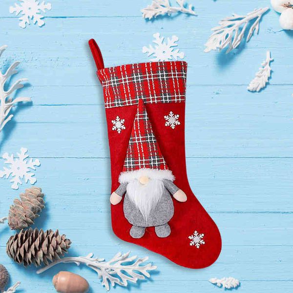 

lf gift home accessories candy gift bag decorative face santa stockings christmas pendant