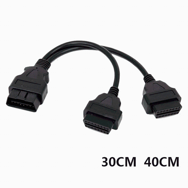 

diagnostic tools obd 2 16 pin male to dual female y cable obd2 obdii splitter extension tool connector conversion