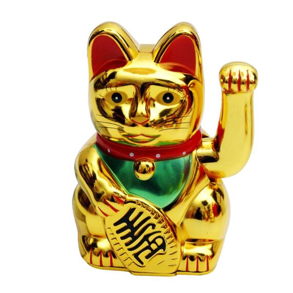 

decorative objects & figurines 1pc lucky cat durable solar beckoning decor for car room