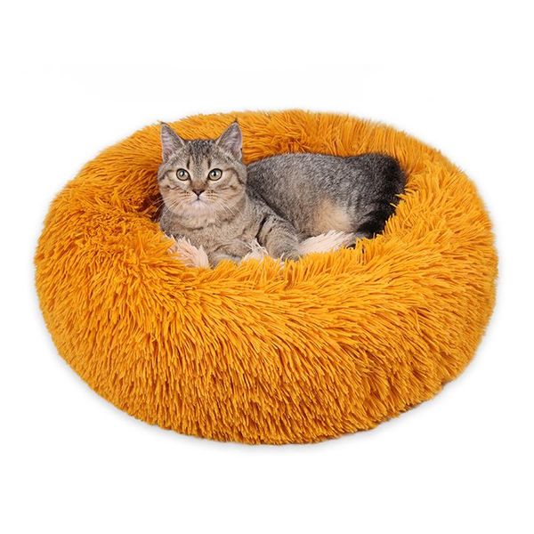 

kennels & pens soft plush cat beds dog kennel for winter autumn warm round blanket couch nest dogs cold protection pet washable house mat