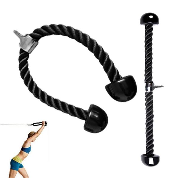 

resistance bands fitness triceps pull rope shoulder biceps training home gym strength exercise double head draw string braid cord