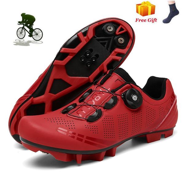 

cycling shoes mtb sneakers men sports route cleat road bike flat racing bicycle women biking footwear, Black